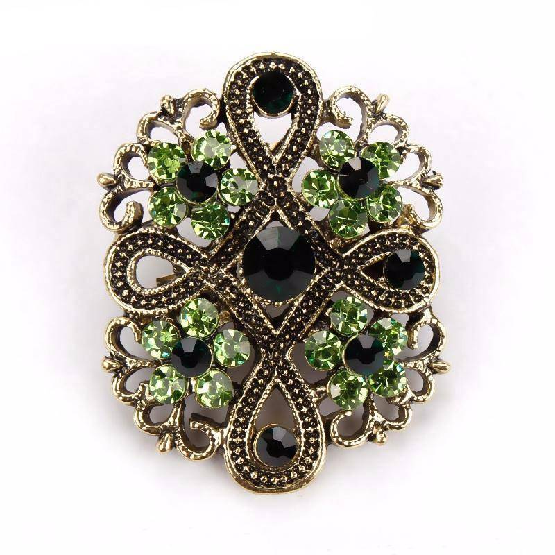 jewelry Vintage Gold Crystal  Antique Brooch Pins