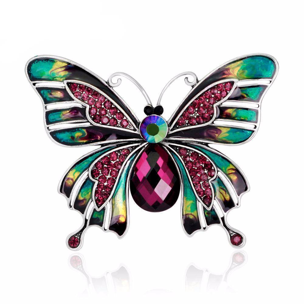 jewelry Vintage Large Enamel Butterfly Brooches Pin