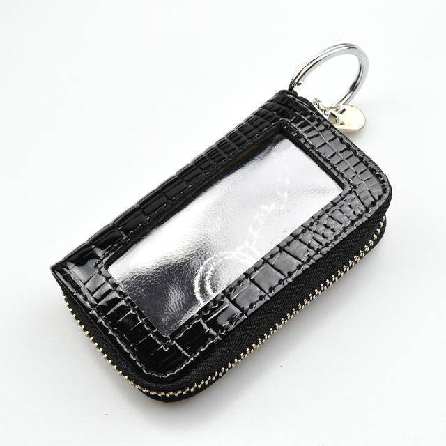 keychains croco black window Genuine Leather Keychain Car Keys