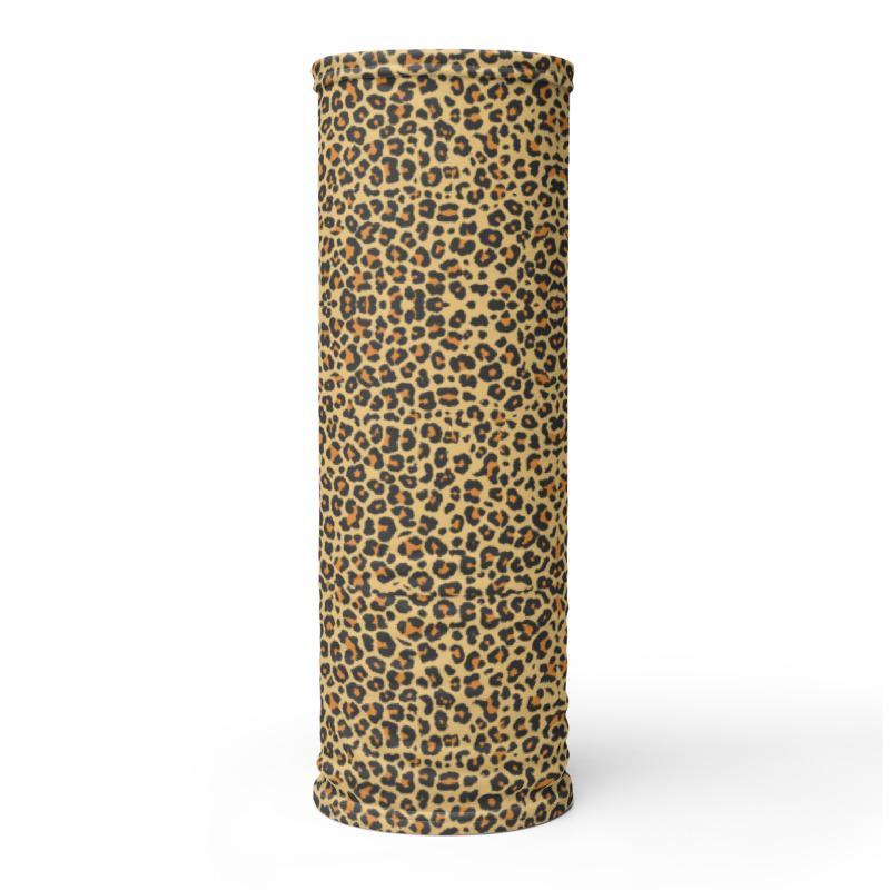 Leopard cheetah safari animal brown black spots print pattern Neck Gaiter, face cover fabric, comfortable mask Washable Reusable bandana  - US Fast Shipping