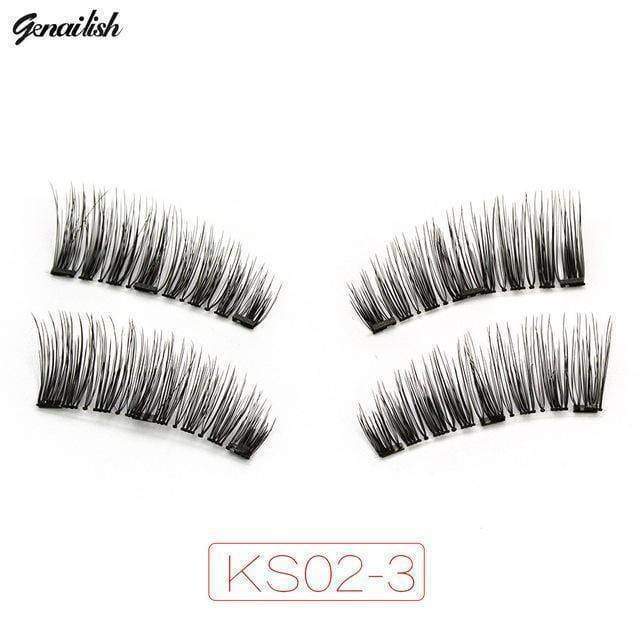 Makeup Scissors KS02-3 Genailish Magnetic eyelashes with 3 magnets handmade 3D/6D magnet lashes natural false eyelashes comfortable -KS02-3