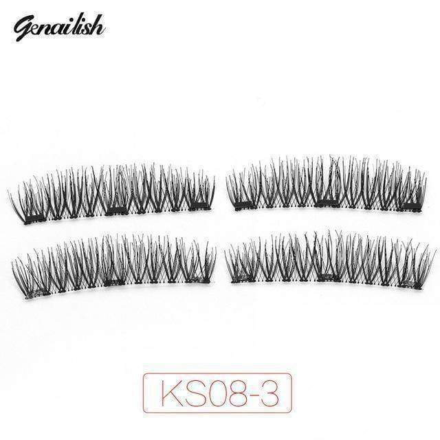 Makeup Scissors KS08-3 Genailish Magnetic eyelashes with 3 magnets handmade 3D/6D magnet lashes natural false eyelashes comfortable -KS02-3