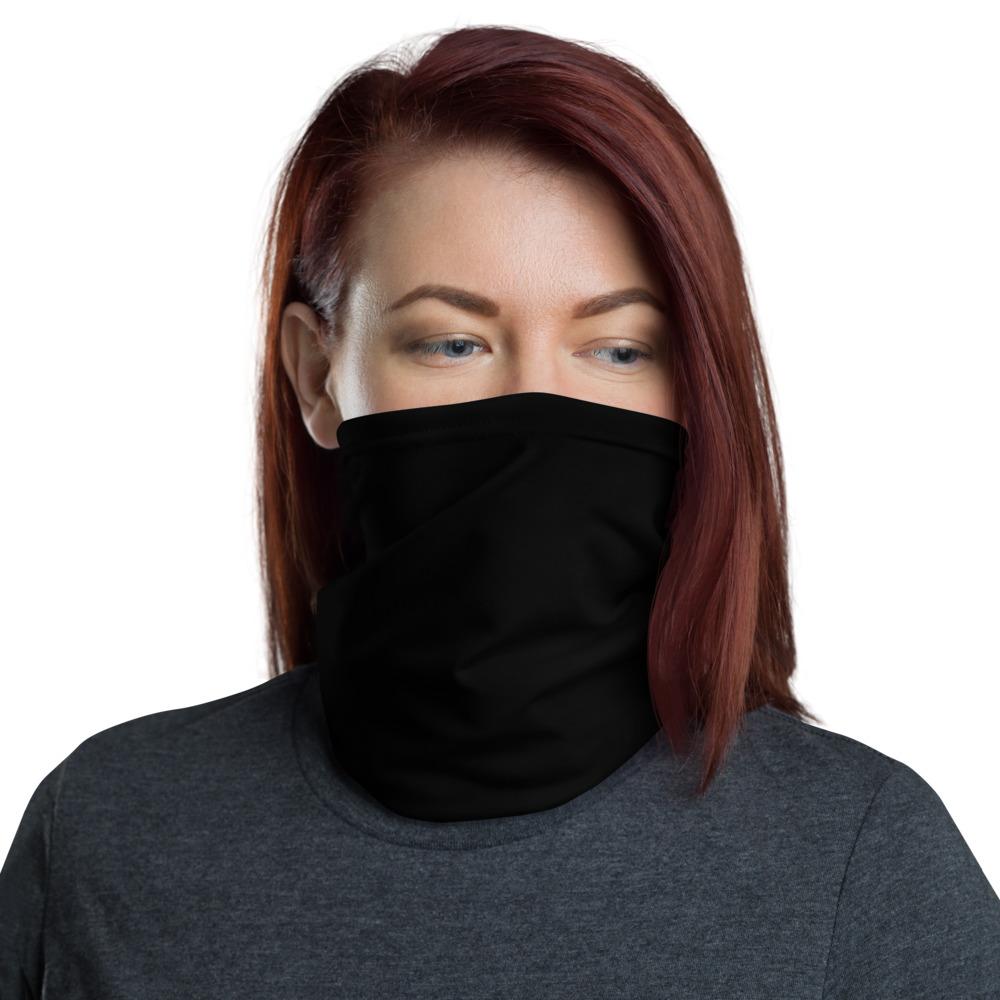 Plain black solid color neck Gaiter scarf mask, reusable washable fabr –  www.