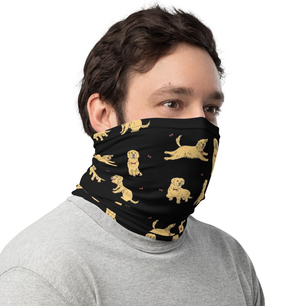 Playful dog vector design pattern design neck gaiters face mask covers, Neck Gaiter scarf, Balaclava Beanie, Hairband, Hood,  headband for men and women