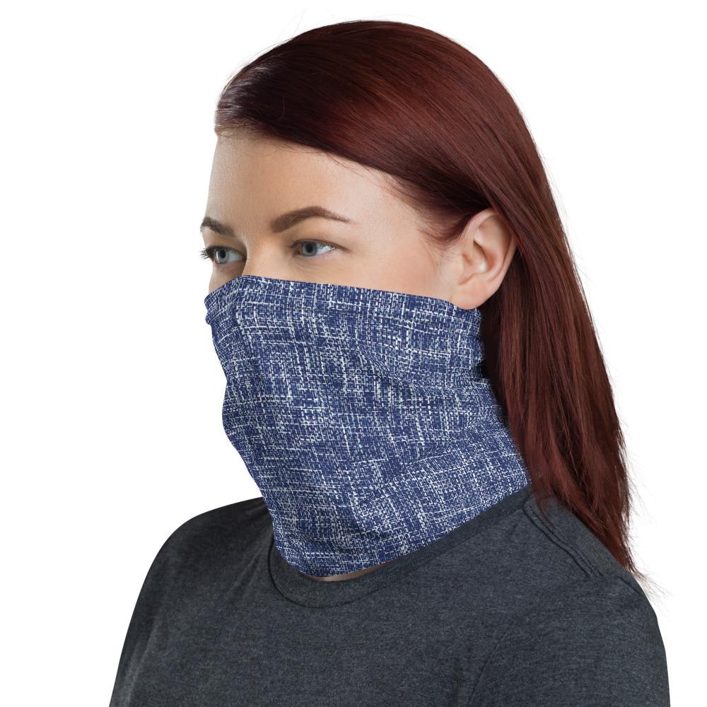 Fabric denim design pattern design neck Gaiter scarf mask, reusable washable fabric tube Face cover, Neck warmer Scarves, headband head wear for men and women