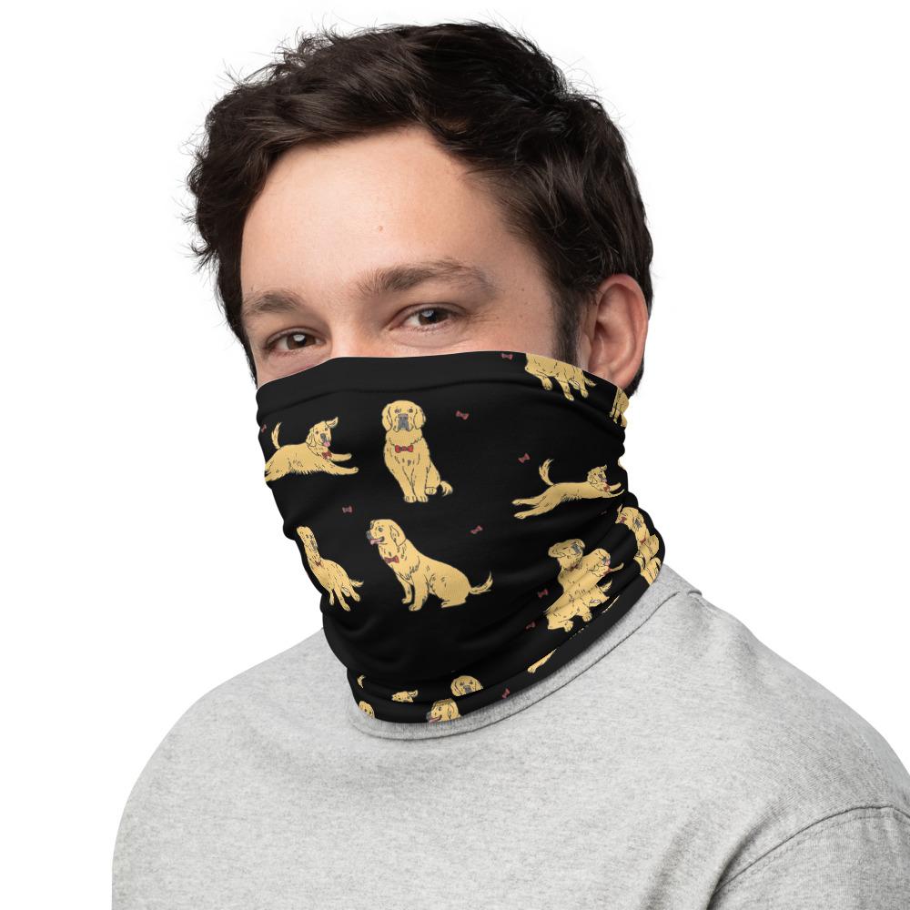 Playful dog vector design pattern design neck gaiters face mask covers, Neck Gaiter scarf, Balaclava Beanie, Hairband, Hood,  headband for men and women