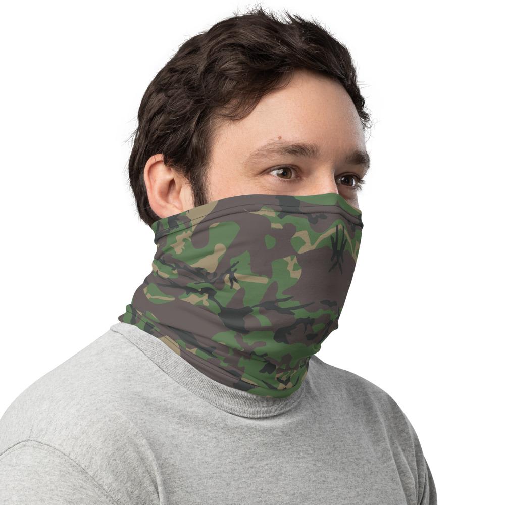 Woodland camouflage pattern design neck gaiters face mask covers, Neck Gaiter scarf, Balaclava Beanie, Hairband, Hood,  headband for men and women