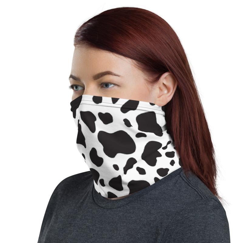 Vector cow skin pattern design neck gaiters face mask covers, Neck Gaiter scarf, Balaclava Beanie, Hairband, Hood, Headband for men and women