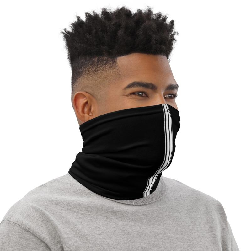 Black and White Stripe Fashionable Neck Gaiter Reusable Handmade Dust Mask