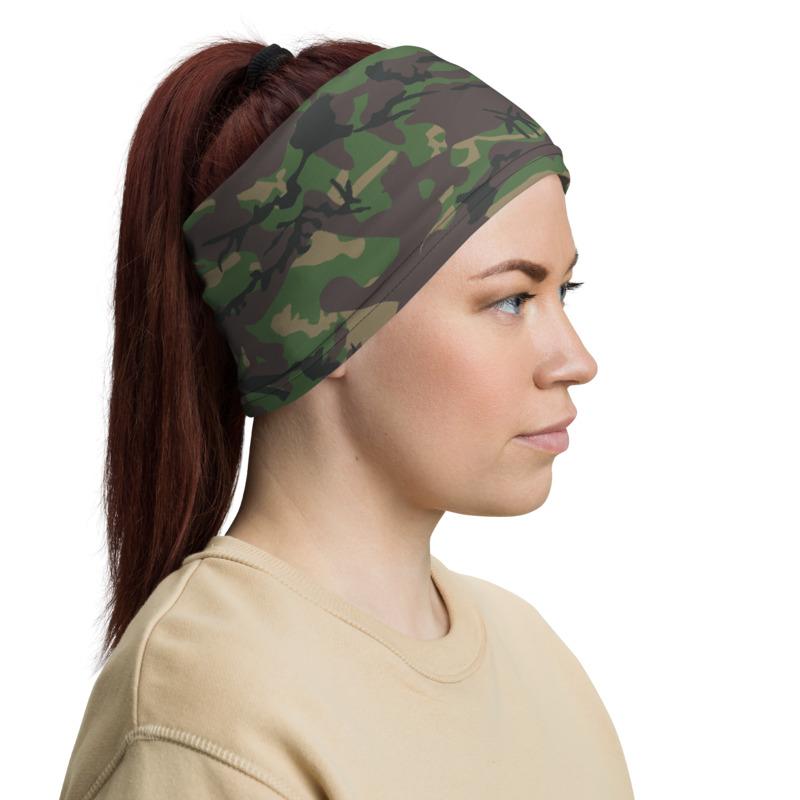 Woodland camouflage Army green camo military tactical neck gaiters face mask covers, tube scarf, Balaclava Beanie scarves headband men/women