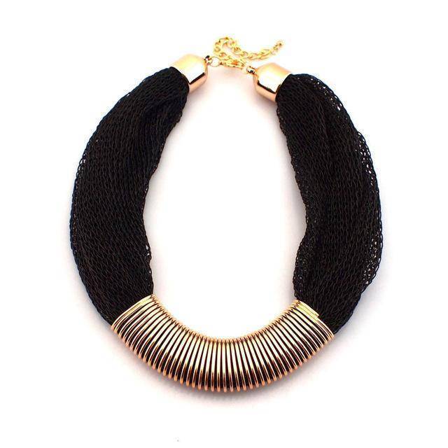 necklace Black Collar Rope Choker Statement Necklace