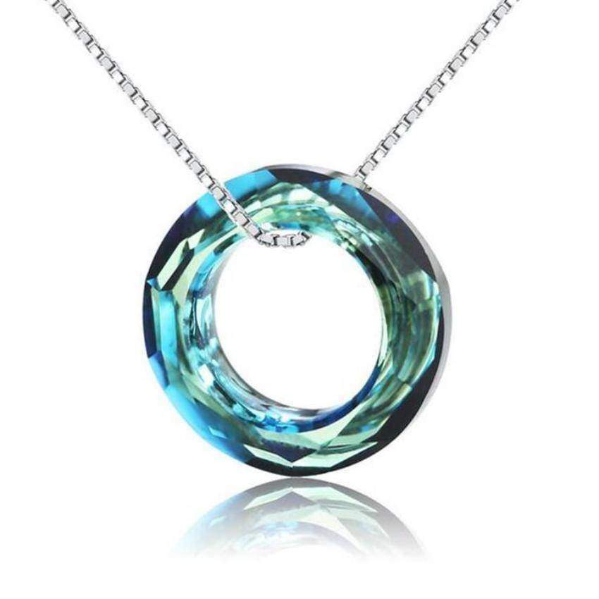 necklace Circle of Love, crystal Pendant Necklace