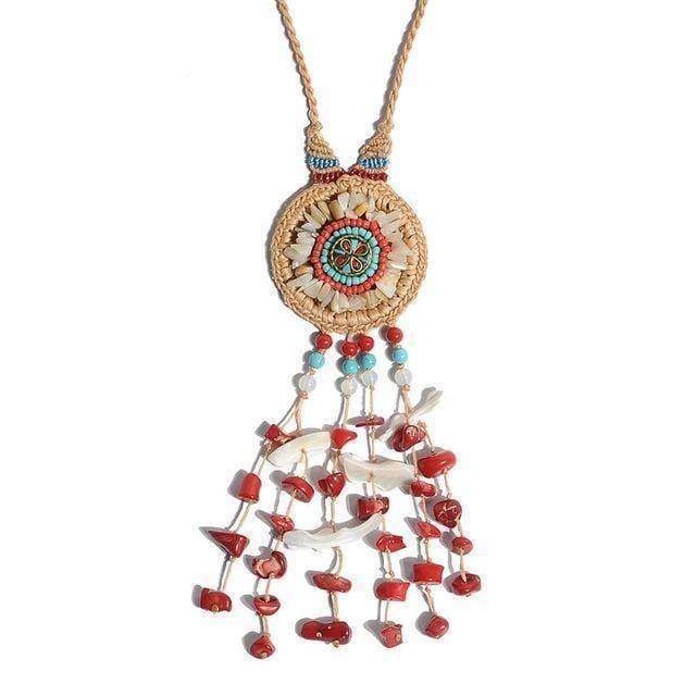 necklace Option B Handmade Bohemian Beads Tassel Necklaces