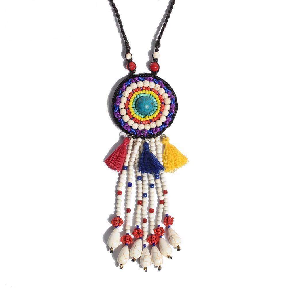 necklace Option C Handmade Bohemian Beads Tassel Necklaces