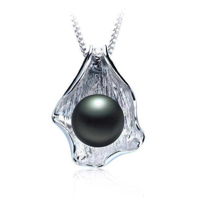 necklaces black pearl High Quality Real Natural Freshwater Pearl Pendant Women Fashion Elegant 925 Sterling Silver Big Pearls Jewelry Lowest Price