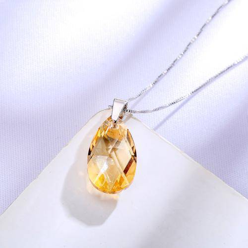 Necklaces Champagne SWAROVSKI WaterDrop Shaped Pendant Necklace