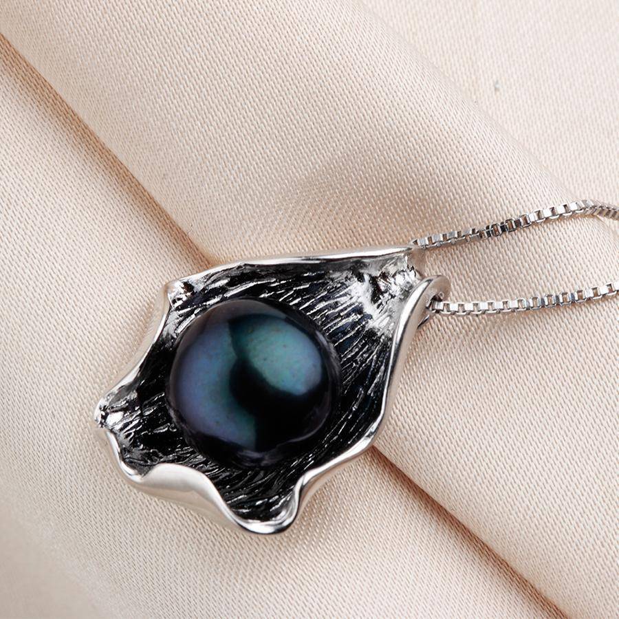 necklaces High Quality Real Natural Freshwater Pearl Pendant Women Fashion Elegant 925 Sterling Silver Big Pearls Jewelry Lowest Price