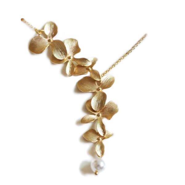 Necklaces Orchid Flower Pendant Gold / Silver