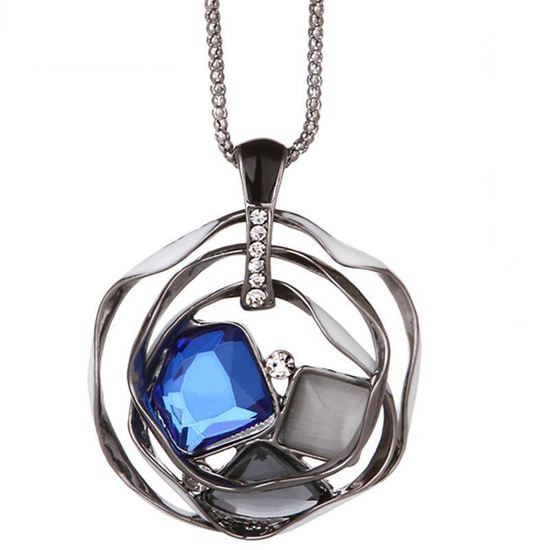 necklaces Pendant Necklaces Sweater Long Crystal Chain