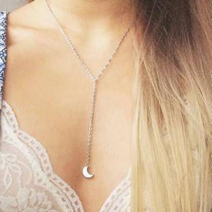 necklaces Style3 Gold Vintage Acrylic Ox Horn Moon Choker Bohemian Necklace