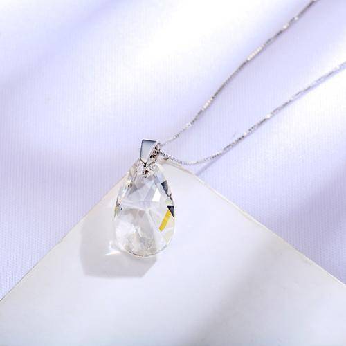 Necklaces white SWAROVSKI WaterDrop Shaped Pendant Necklace