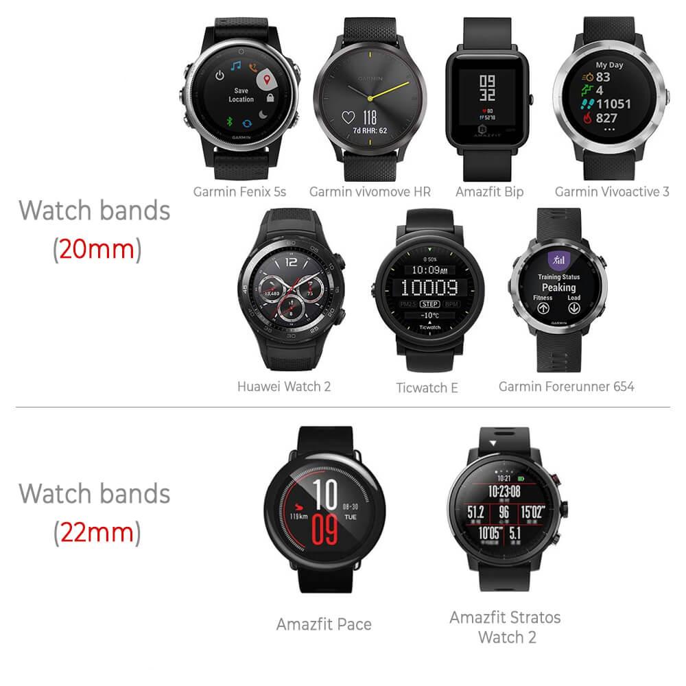 22mm 20mm Strap Wristband for Samsung Galaxy Watch Active 46mm Band Gear S3 Frontier 42mm Unisex watch gt strap silicone watchband men women
