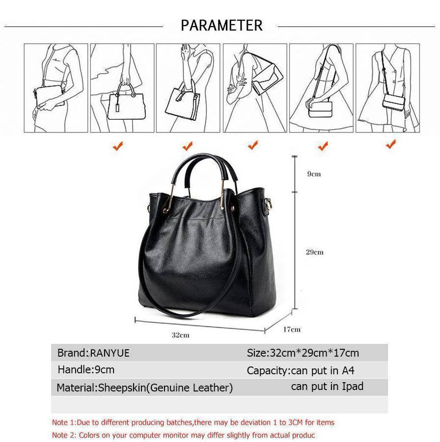 shoulder bag Genuine Leather Tote, Shoulder Bag Handbag