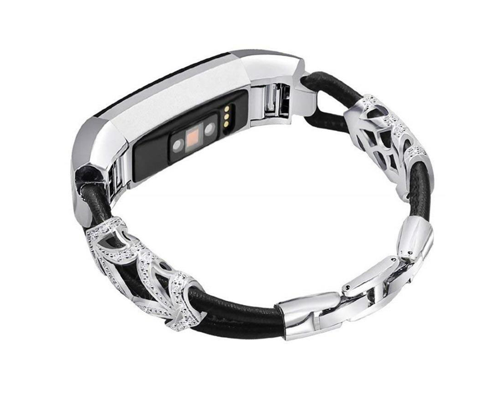 Watchbands Fitbit Alta/HR Replacement Band, Ladies Classic Rhinestone Strap For Fashionable Women Wristwatch Metal Clasp Steel Bracelet Belt Watchband