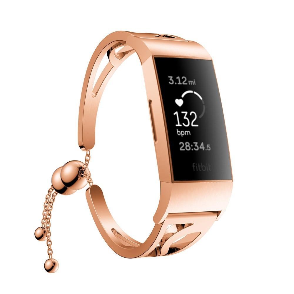 Women's Luxury Beading Chain Bracelet Bangle watchband Wrist Strap for Fitbit Charge 3 4 bip amazit mi band 2 bracelet |Smart Accessories|