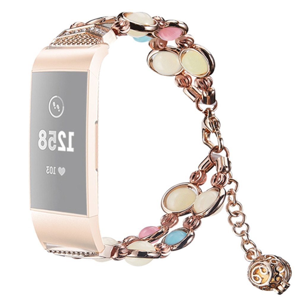 Pour Fitbit Charge 3/4 Trois rangées Bracelet Perle élégant Bracelet  Bracelet de remplacement Bracelet Bracelet de montre