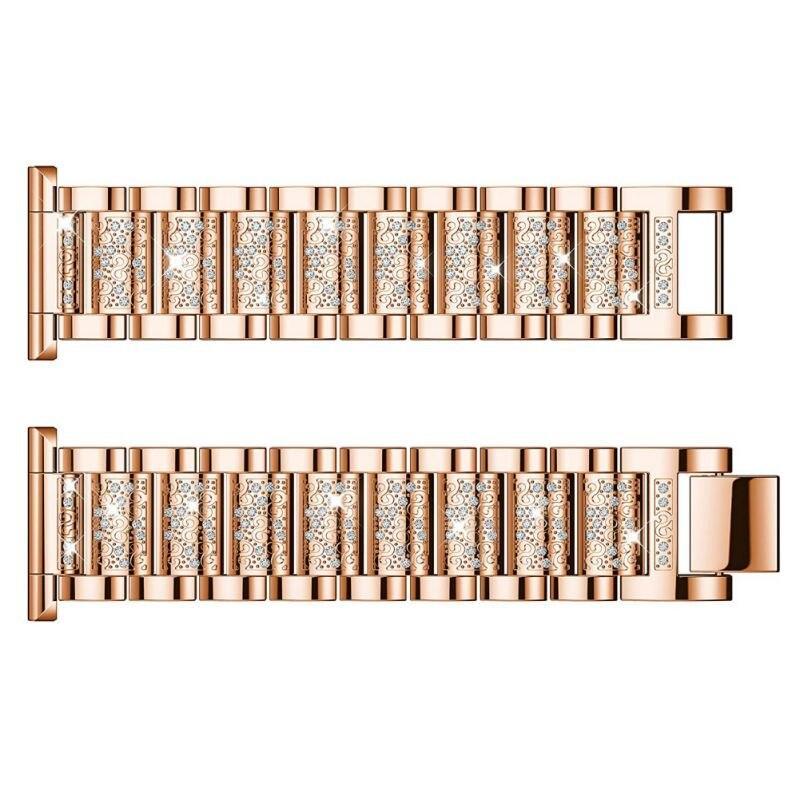 Fitbit Versa/2/Lite 23mm, Elegant Bling Shining Crystal Design Bracelet, Quick Release Smartwatch Strap Women Jewelry Watchband wristband