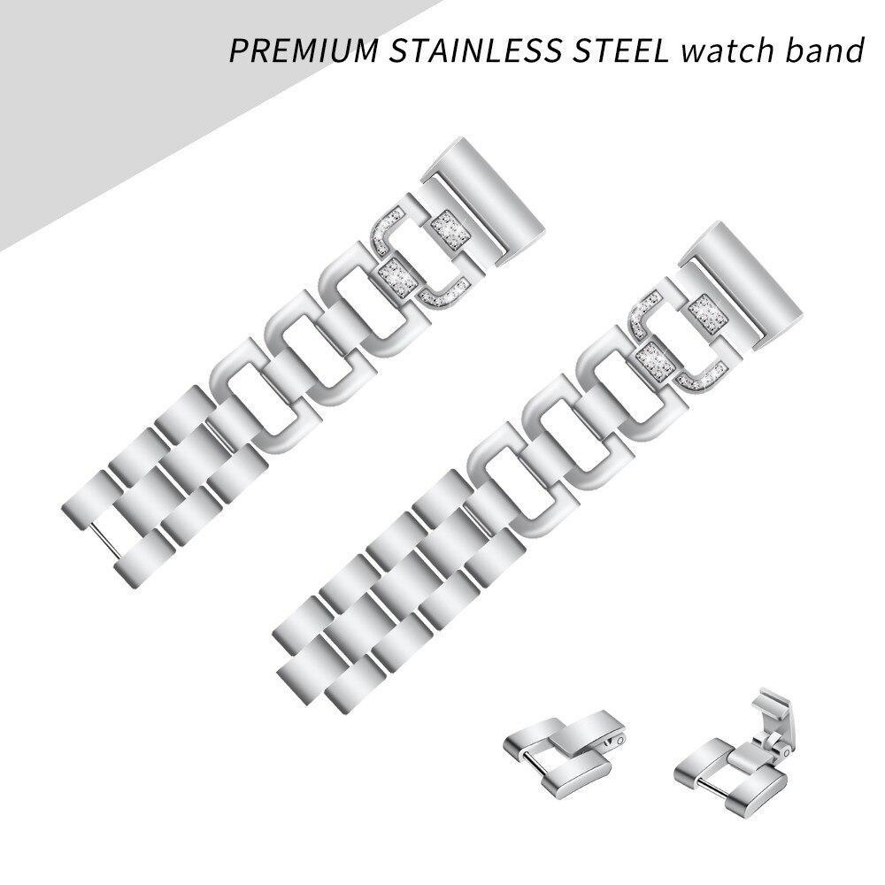 fitness tracker Stainless Steel Diamond Bracelet Watch Replacement Band Strap For Fitbit Charge 3 4 wearable devices smartwatch|Smart Accessories|