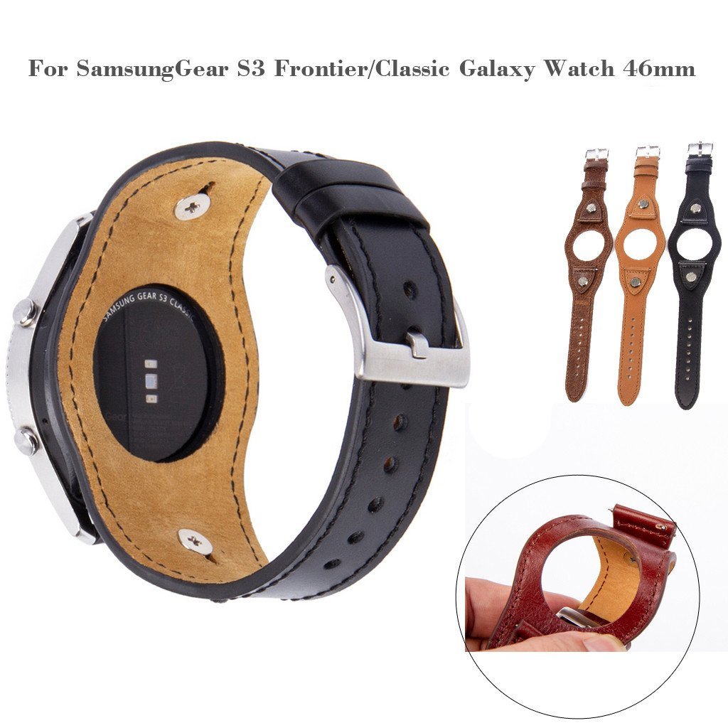 Smart Accessories For Samsung Classic Galaxy Watch 46mm Leather Band Replacement Straps Bracelet Тактильный Браслет Dropship #16|Smart Accessories| |