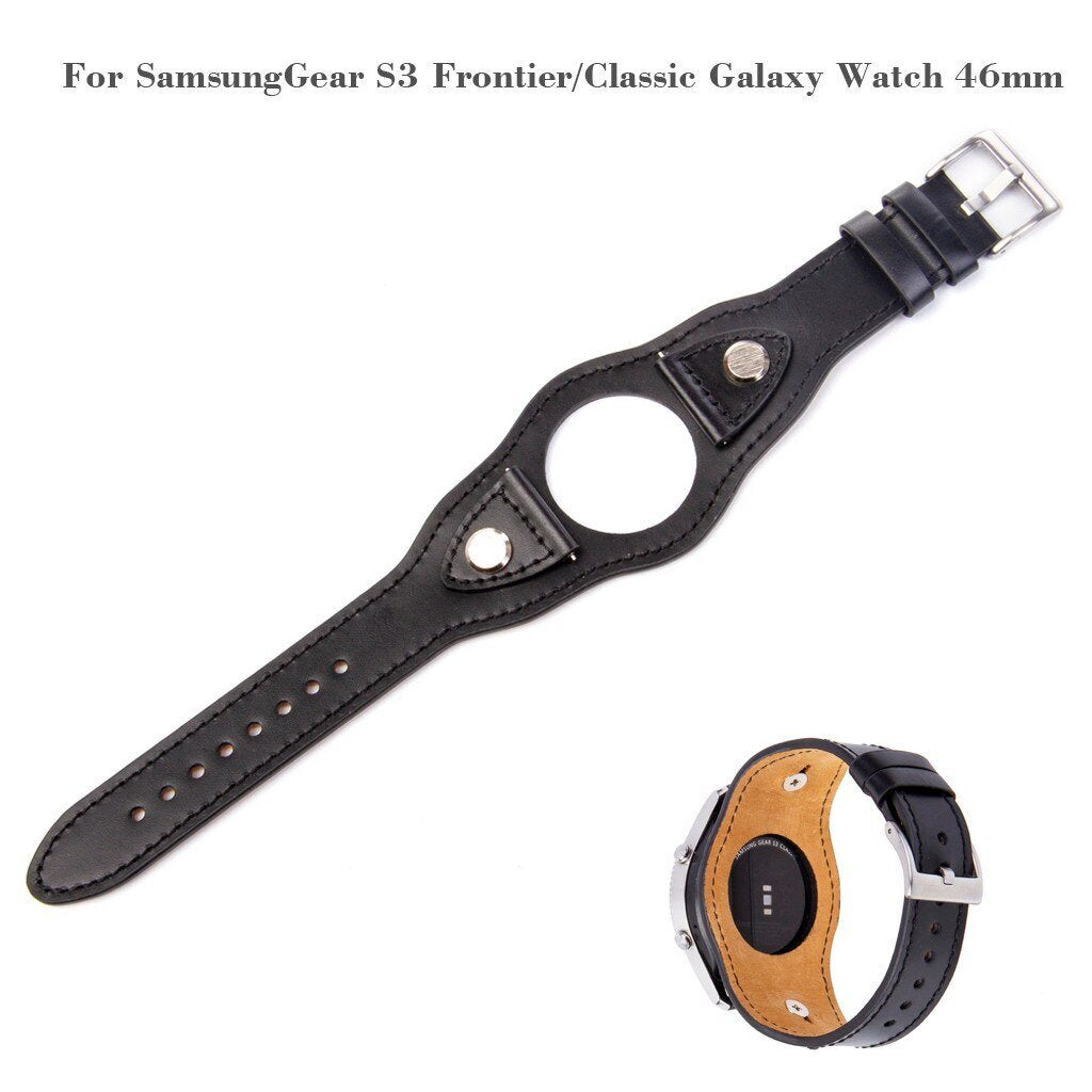 Smart Accessories For Samsung Classic Galaxy Watch 46mm Leather Band Replacement Straps Bracelet Тактильный Браслет Dropship #16|Smart Accessories| |