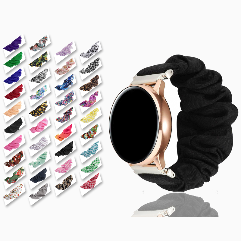 Watchbands Solid Soft Matte Black Unisex Men Women Dark, 20mm/22mm Samsung Galaxy Watch Solid Color Watchband Active/Active2 Gear S2 Classic/Gear Sport