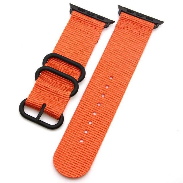 Watchbands orange / 38mm or 40mm NATO strap For Apple watch 5 band 44mm 40mm iWatch band 42mm 38mm Sports Nylon bracelet watch strap Apple watch 4 3 2 1 42/38 mm|Watchbands|