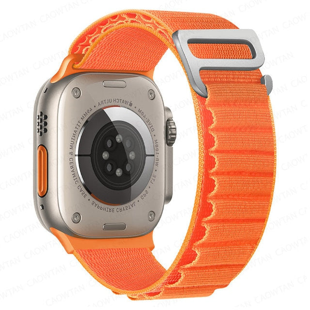 Loop Strap for Apple Watch Ultra Band 49mm 45mm 41mm 44mm 40mm 42mm 38mm Nylon Bracelet Iwatch Series 8 Ultra 7 6 5 4