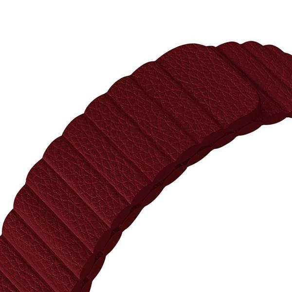 Watchbands Wine red / 44mm or 42mm Leather loop strap For Apple watch series 6 SE 5 4 3 Magnetic belt bracelet iWatch 42mm 38mm for Apple watch Band 40mm 44mm|Watchbands|