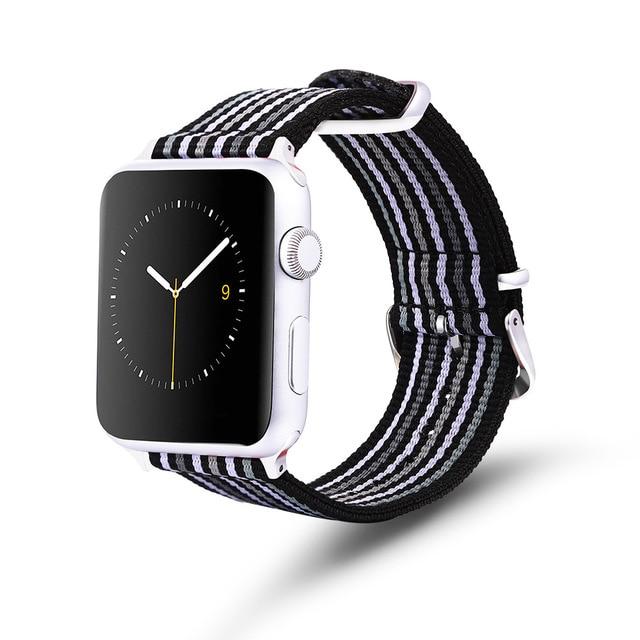 Watchbands black  white gray / For 38MM and 40MM Soft Breathable Replacement Strap for iwatch series 4 5 40MM 44MM Sport Loop Band For Apple Watch Series 5 3/2/1 38MM 42MM Nylon|Watchbands|