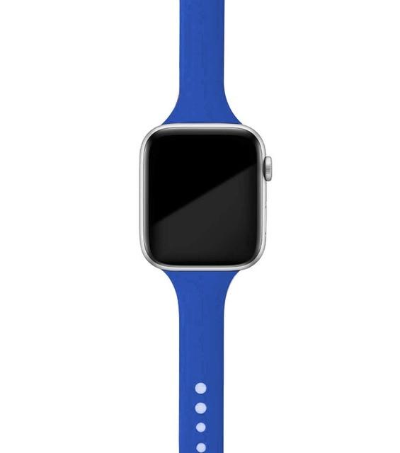 Watchbands Royal blue / 38mm or 40mm Slim Strap for Apple Watch Band Series 6 5 4 Soft Sport Silicone Wristband iWatch 38mm 40mm 42mm 44mm Women Rubber Belt Bracelet |Watchbands