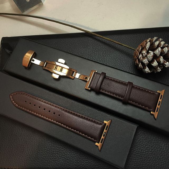 Genuine Leather Watchband Apple Watchs 44 | Leather Band Apple Watch Ultra - Genuine