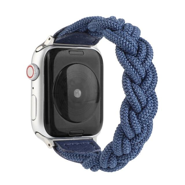 Watchbands midnight blue / For 38mm and 40mm Woven Strap for Apple Watch Band 44mm 40mm iWatch bands 38mm 42mm Belt Nylon Sport Loop bracelet watchband for series 6 5 4 3 SE|Watchbands|