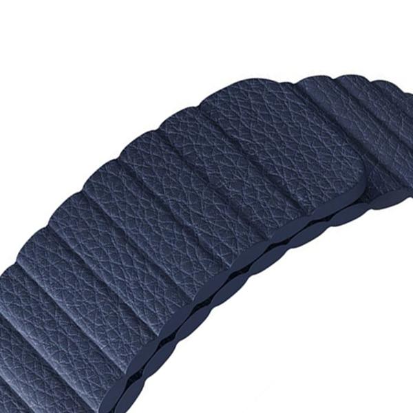 Watchbands Midnight blue / 44mm or 42mm Leather loop strap For Apple watch series 6 SE 5 4 3 Magnetic belt bracelet iWatch 42mm 38mm for Apple watch Band 40mm 44mm|Watchbands|