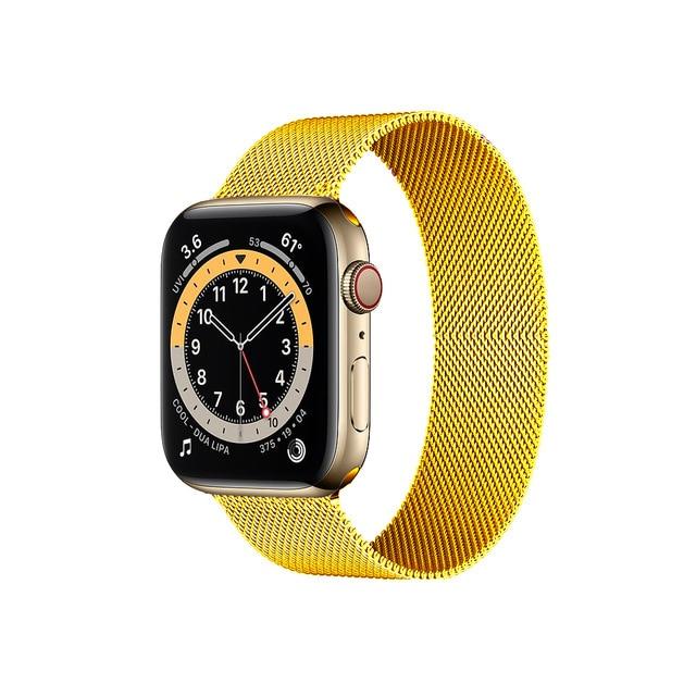 Watchbands golded / 38mm or 40mm Milanese Loop Strap For Apple watch band 44mm 40mm 42mm 38mm Stainless steel Metal bracelet correa iWatch series 3 4 5 SE 6|Watchbands|