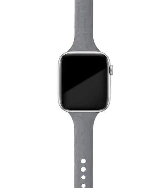 Watchbands Fog / 38mm or 40mm Slim Strap for Apple Watch Band Series 6 5 4 Soft Sport Silicone Wristband iWatch 38mm 40mm 42mm 44mm Women Rubber Belt Bracelet |Watchbands