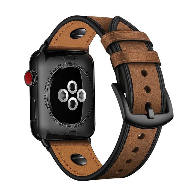 Watchbands Red Retro Brown / 38mm or 40mm Italy Leather strap for Apple watch band 44mm 40mm 42mm 38mm High Grade watchband belt bracelet iWatch series 3 4 5 se 6 band|Watchbands|