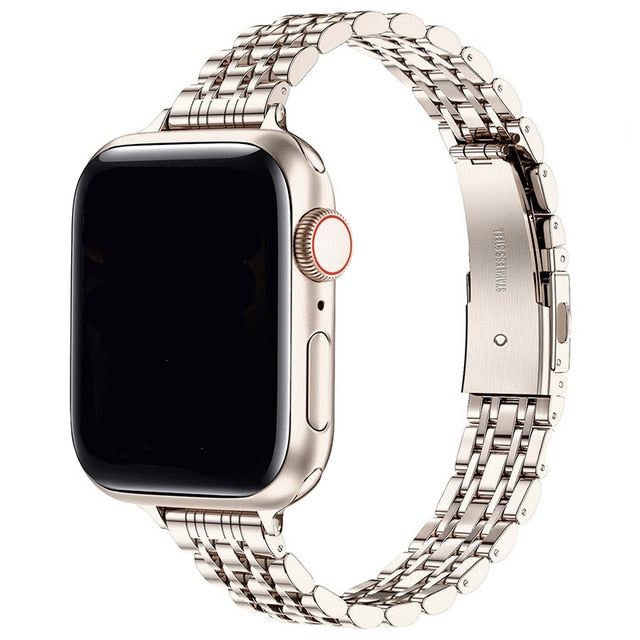 50% Off Stainless Steel Strap For Apple Watch Band 49mm 42mm 44mm Metal Bracelet iWatch Ultra Series SE for Women 45mm 41mm