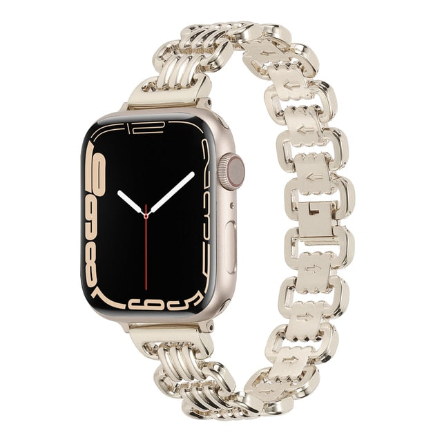 Stainless Steel Chain Strap for Apple Watch Band 8 Ultra 49mm 41mm 45mm Metal Bracelet iWatch serie 7 SE 6 5 4 38/40mm 42mm 44mm| |