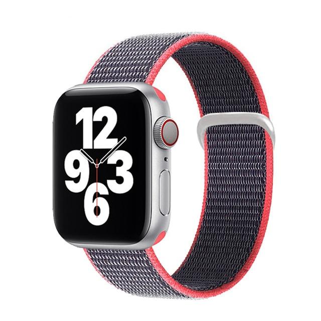 Watchbands 34 Eectric Pink / for 38mm 40mm Sport loop strap for Apple Watch band 40mm 44mm iwatch sereis 6 5 nylon smartwatch bracelet iWatch apple watch 3 band 42mm 38mm|Watchbands|