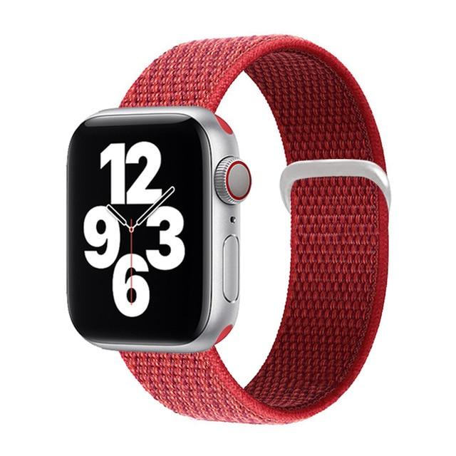 Watchbands 18 Chinese red / for 38mm 40mm Sport loop strap for Apple Watch band 40mm 44mm iwatch sereis 6 5 nylon smartwatch bracelet iWatch apple watch 3 band 42mm 38mm|Watchbands|